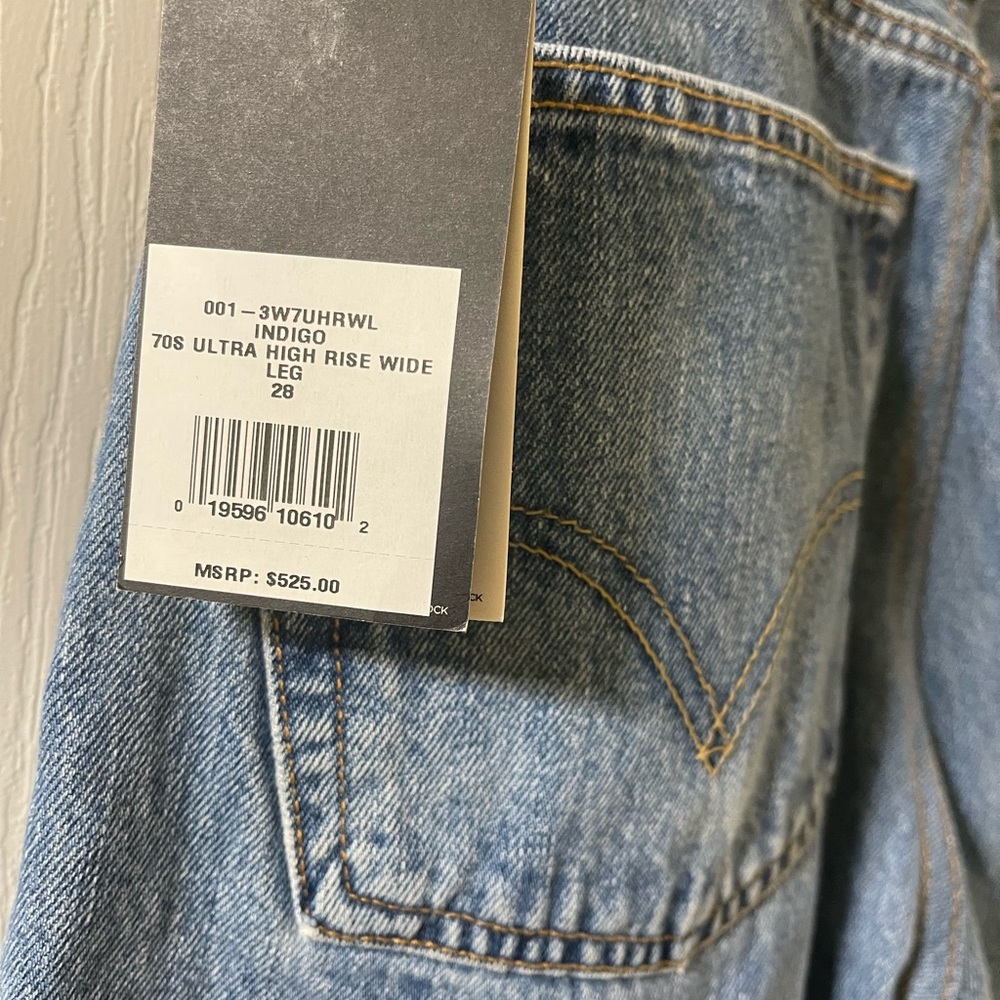 Levis Re/Done women jeans ultra high rise wide size 28‎ NWT - Picture 11 of 12